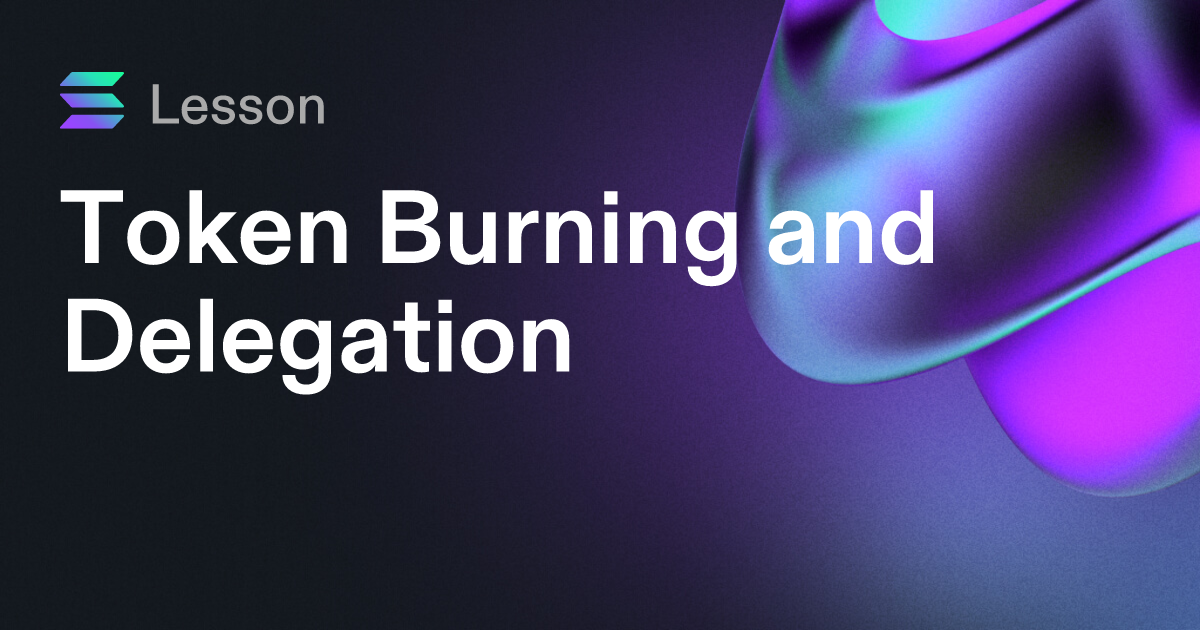 Token Burning and Delegation